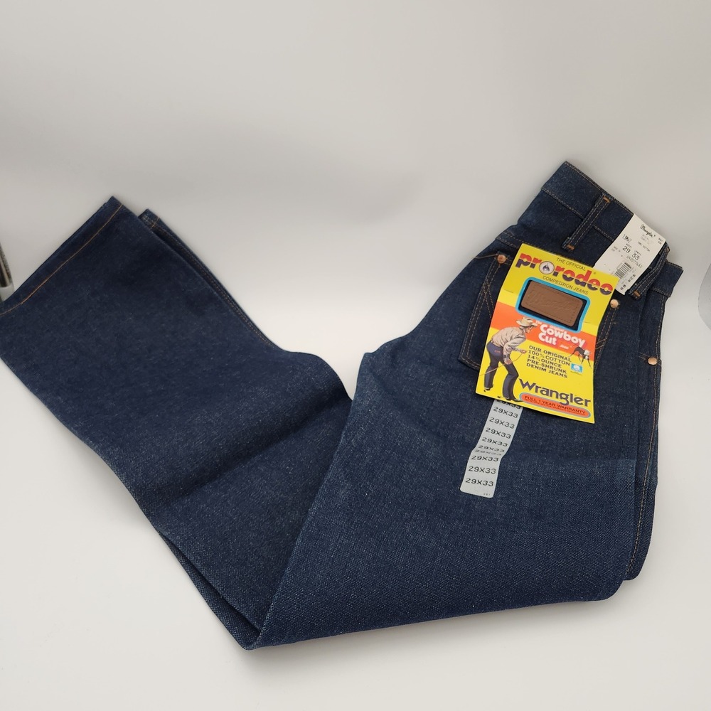 Wrangler ProRodeo Cowboy Cut Jeans Mens 29x33 Indigo 13MWZ 90s Vintage NWT USA